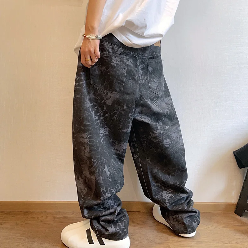 New Men Chic Snake Print Stree - Streetwear Brand Popular recension och pris