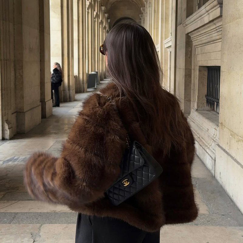 Vintage Brown Patchwork Fur Co - Streetwear Girl Brand recension och pris